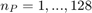 $n_P = 1,...,128$